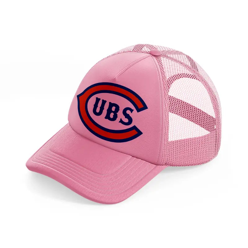 chicago cubs vintage pink trucker hat