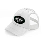 new york jets badge white trucker hat