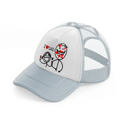 i love dad grey trucker hat