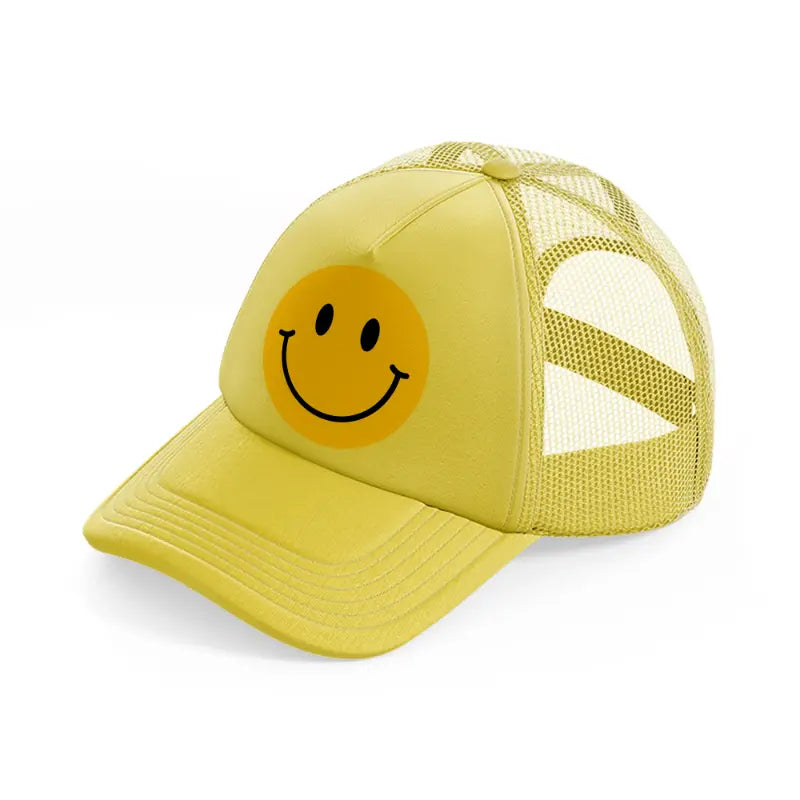 classic smiley gold trucker hat