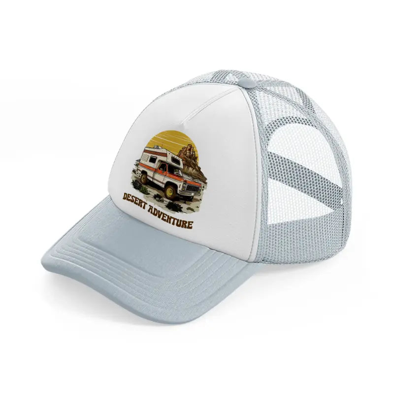 desert adventure grey trucker hat
