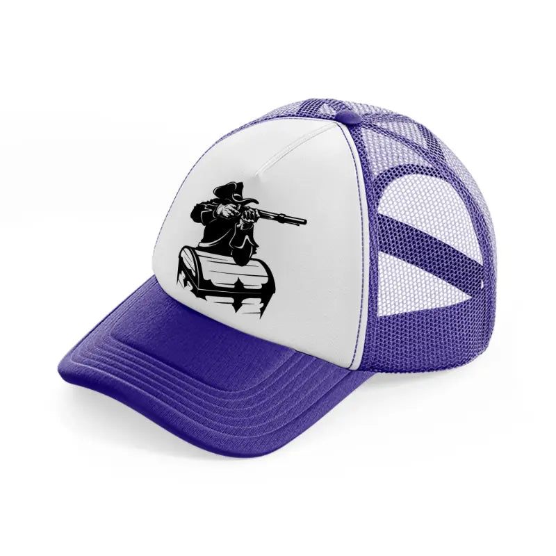 pirate chest purple trucker hat