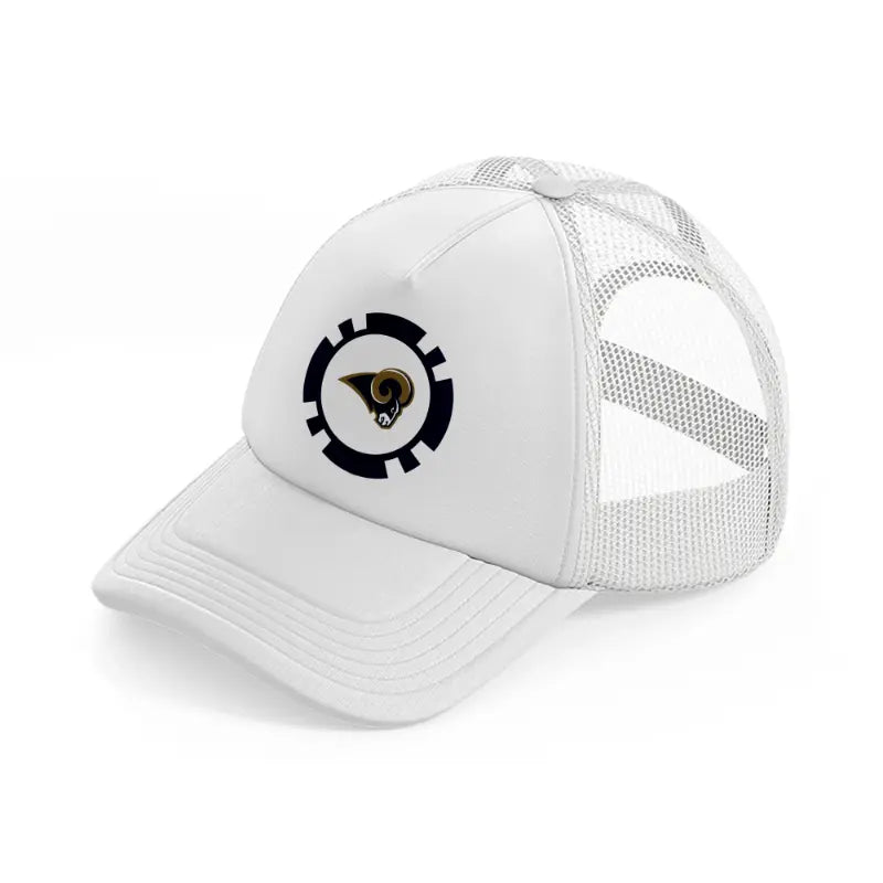 los angeles rams fan white trucker hat