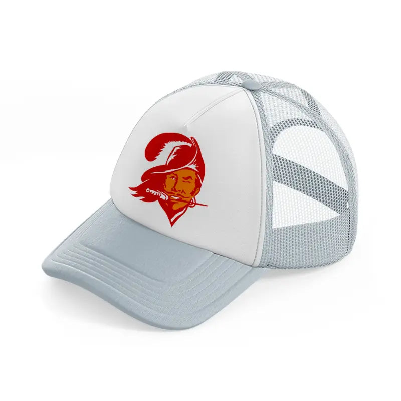 tampa bay buccaneers retro grey trucker hat
