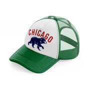 chicago cubs modern green and white trucker hat