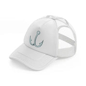 double hook white trucker hat