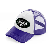 new york jets badge purple trucker hat