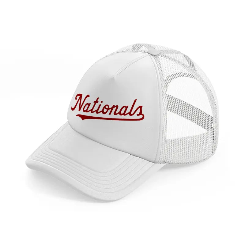 nationals logo white trucker hat