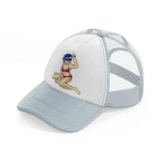 anime girl grey trucker hat