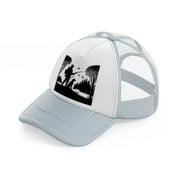 dog & hunter grey trucker hat