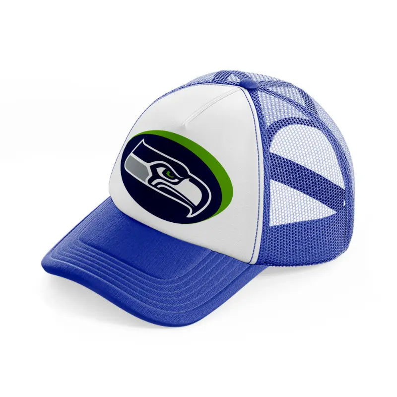 seattle seahawks 3d blue and white trucker hat