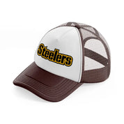 steelers brown trucker hat
