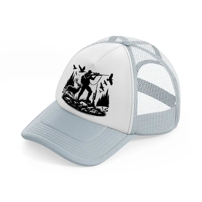 hunting site grey trucker hat