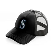 seattle mariners black trucker hat