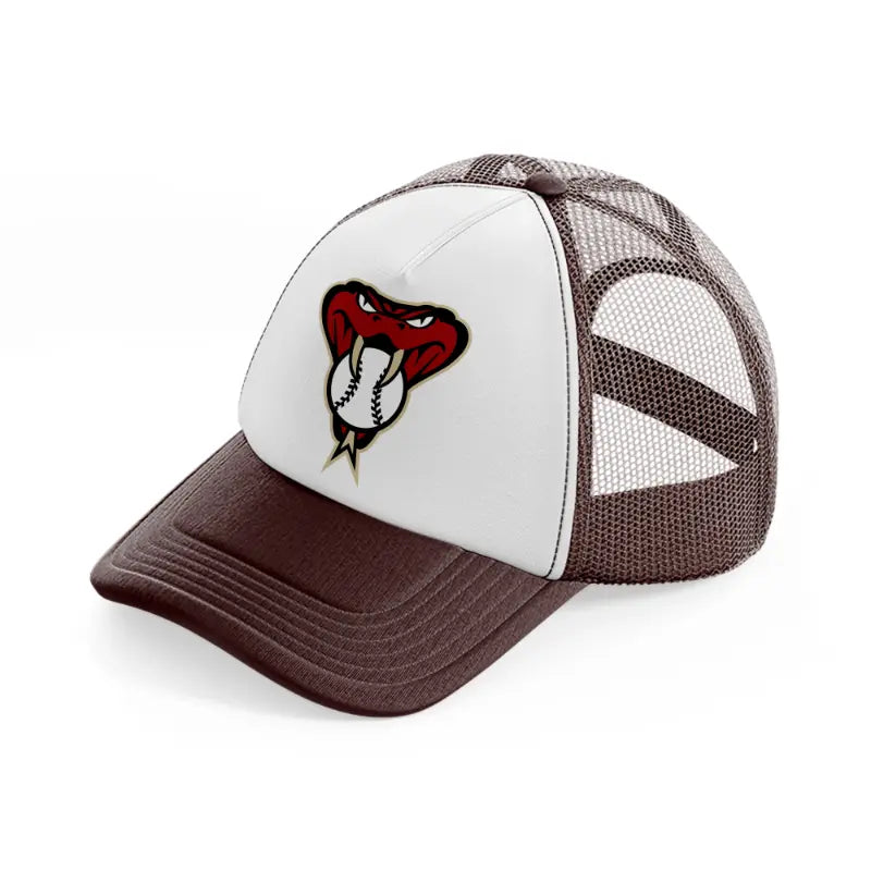arizona diamondbacks emblem brown trucker hat