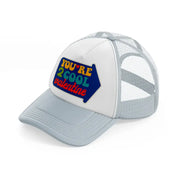groovy love sentiments gs 09 grey trucker hat