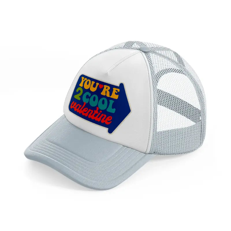 groovy love sentiments gs 09 grey trucker hat