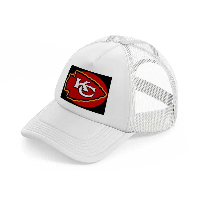 kansas city chiefs red logo white trucker hat