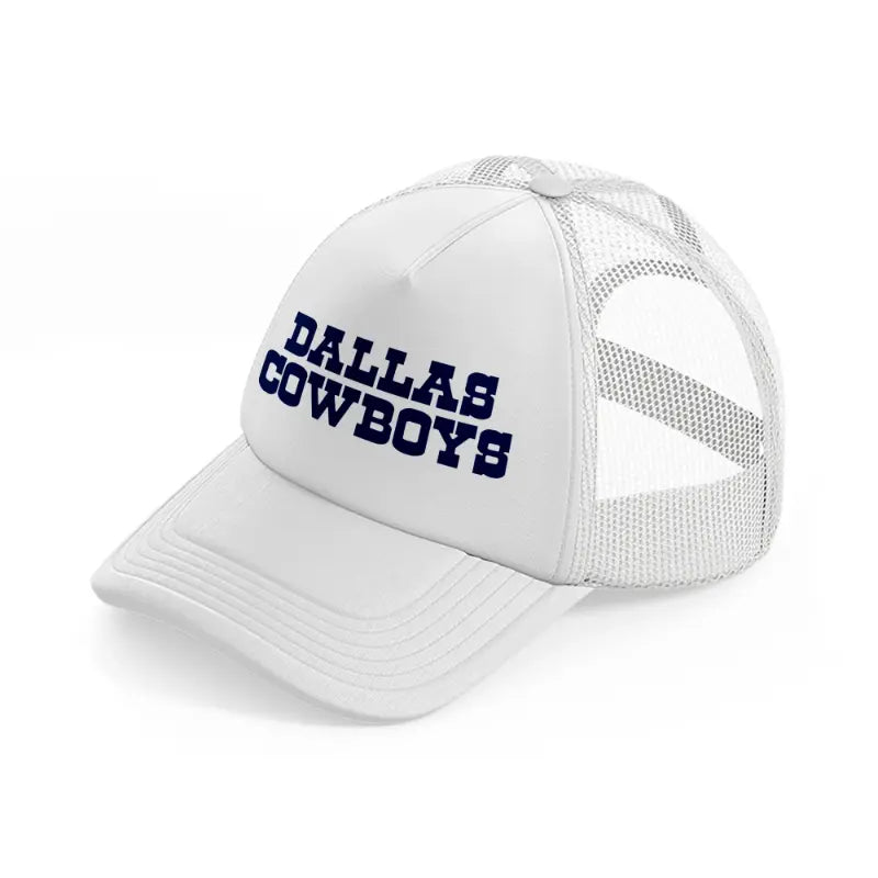 dallas cowboys text white trucker hat