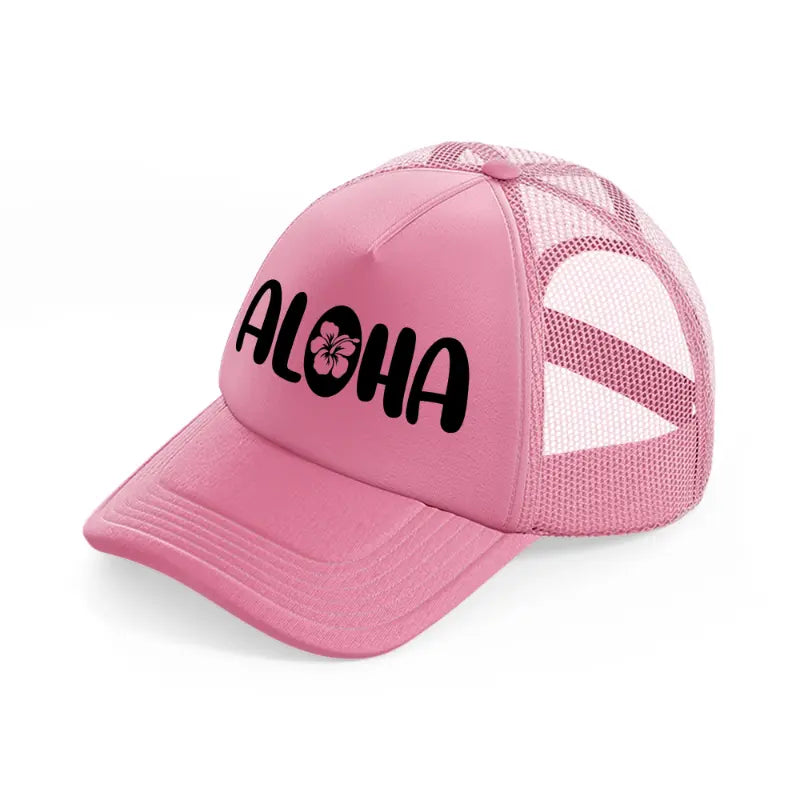 aloha pink trucker hat
