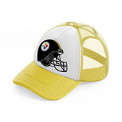 pittsburgh steelers helmet yellow trucker hat