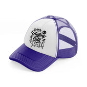 baby it's freaking cold outside purple trucker hat