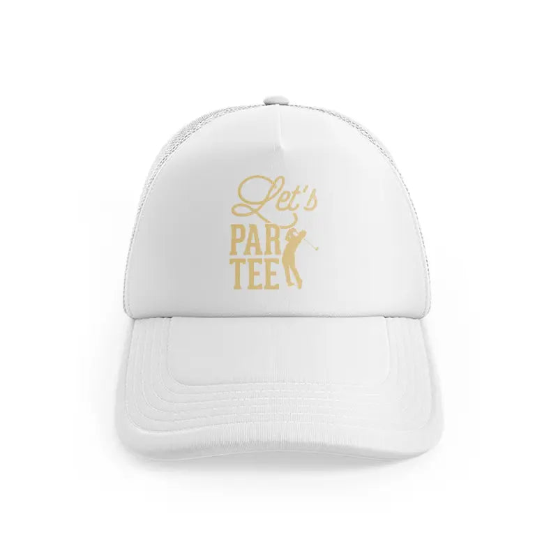 Let's Par Tee Goldenwhitefront view