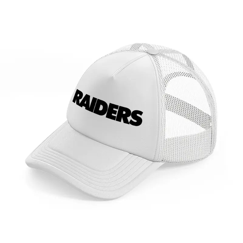 oakland raiders bold white trucker hat