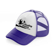 hunting season purple trucker hat