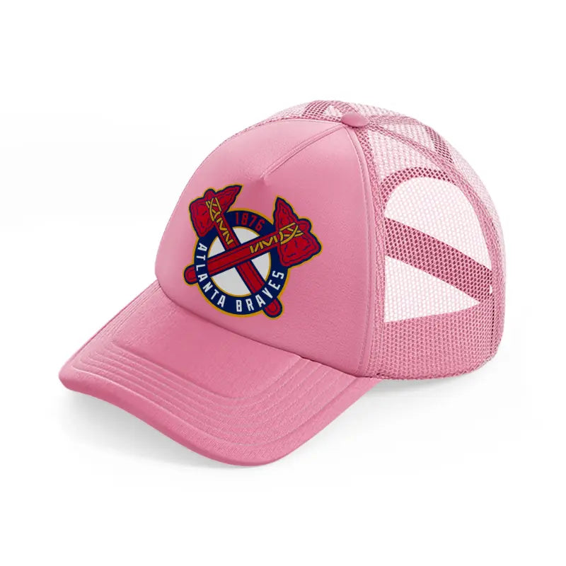 1876 atlanta braves pink trucker hat