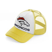 denver broncos logo yellow trucker hat