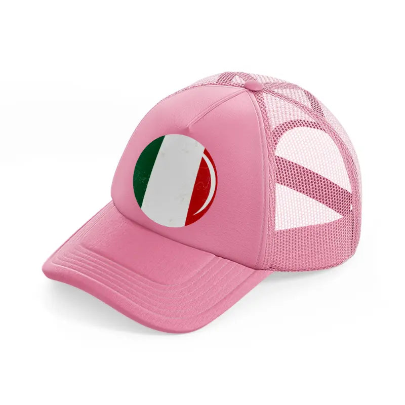 circle flag pink trucker hat