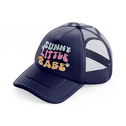 sunny little babe navy blue trucker hat