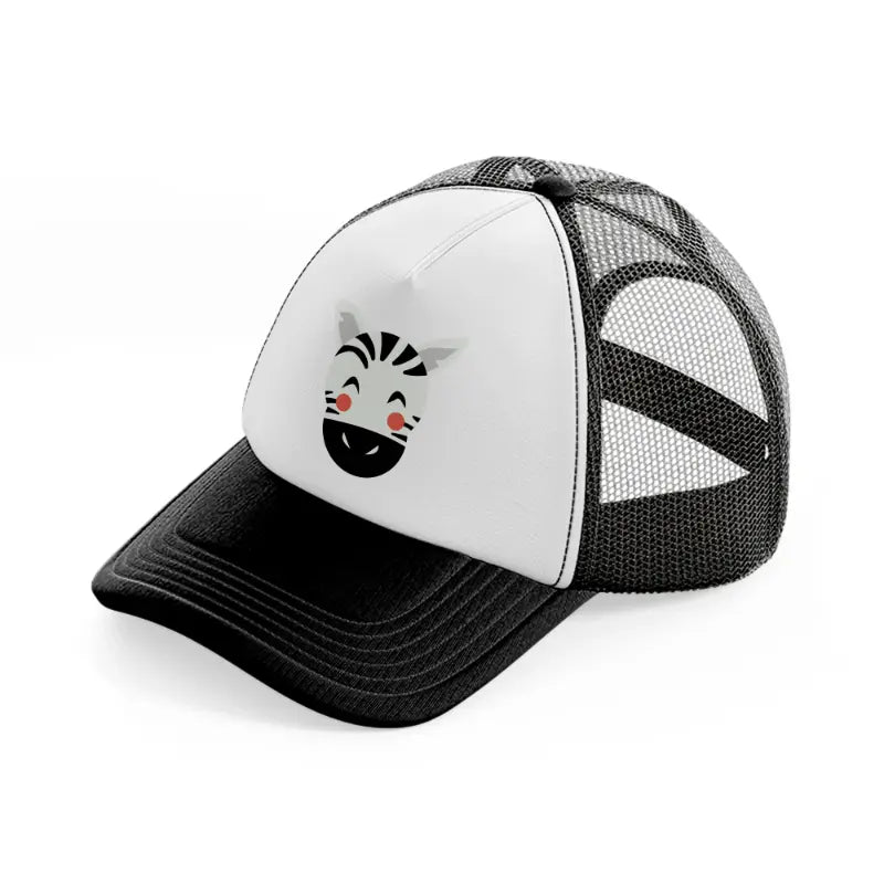 zebra black and white trucker hat