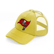 tampa bay buccaneers emblem gold trucker hat