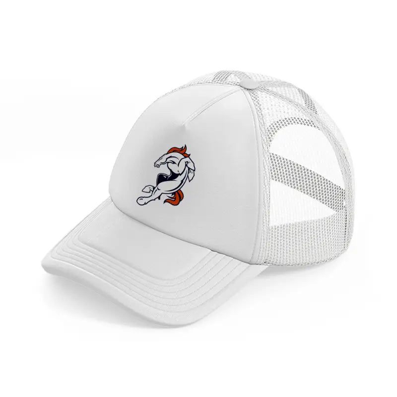 denver broncos full logo white trucker hat