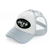 new york jets badge grey trucker hat