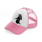 pirate piping pink and white trucker hat