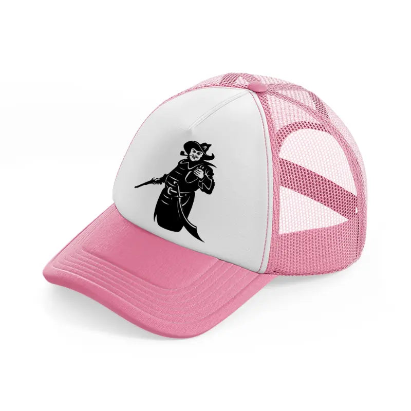 pirate piping pink and white trucker hat