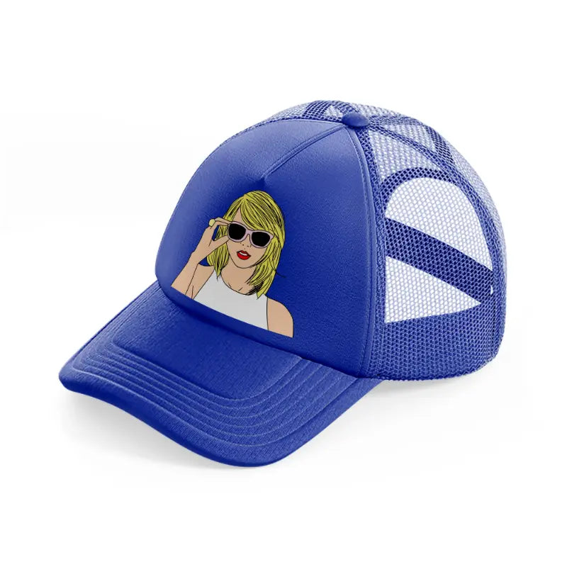 taylor swift animated blue trucker hat