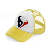 houston texans emblem yellow trucker hat
