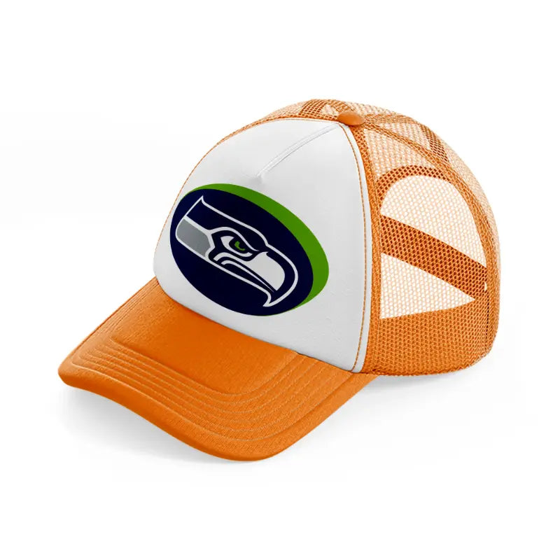 seattle seahawks 3d orange trucker hat