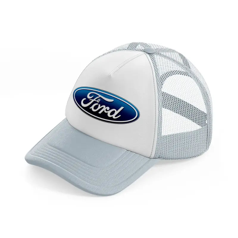 ford blue grey trucker hat