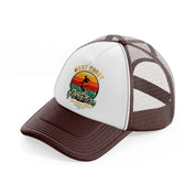 west coast surf paradise california beach brown trucker hat