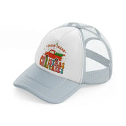 farm fresh christmas trees with truck-grey-trucker-hat