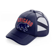chicago cubs modern navy blue trucker hat