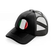 circle flag black trucker hat