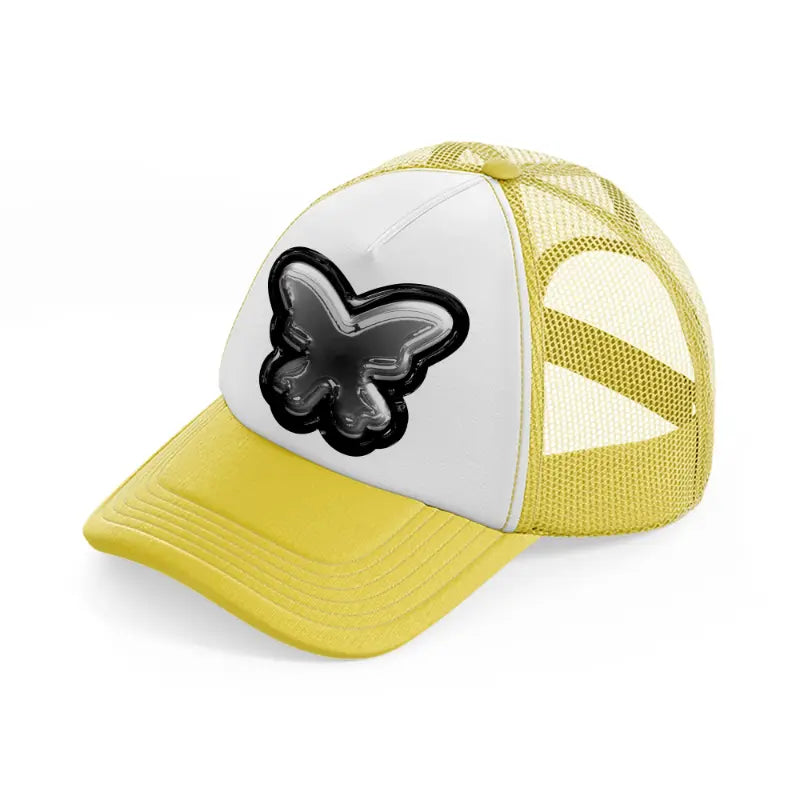 butterfly yellow trucker hat