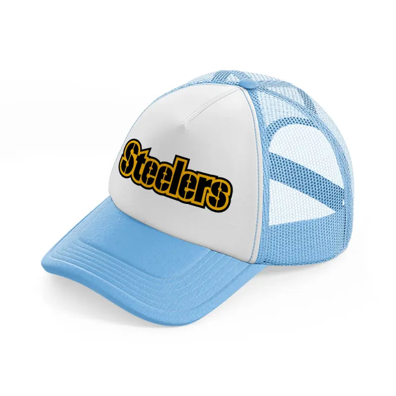 steelers sky blue trucker hat