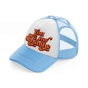 quote 01 sky blue trucker hat
